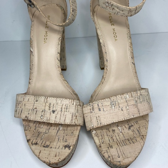 Pelle Moda Platform Amari Cork 4" Heels Size 8M - Picture 7 of 13